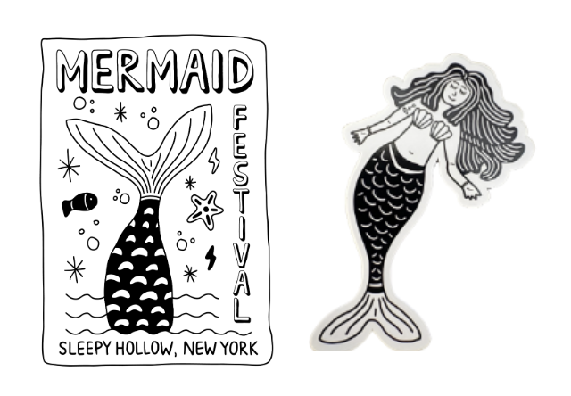Mermaid Festival Two Stickers