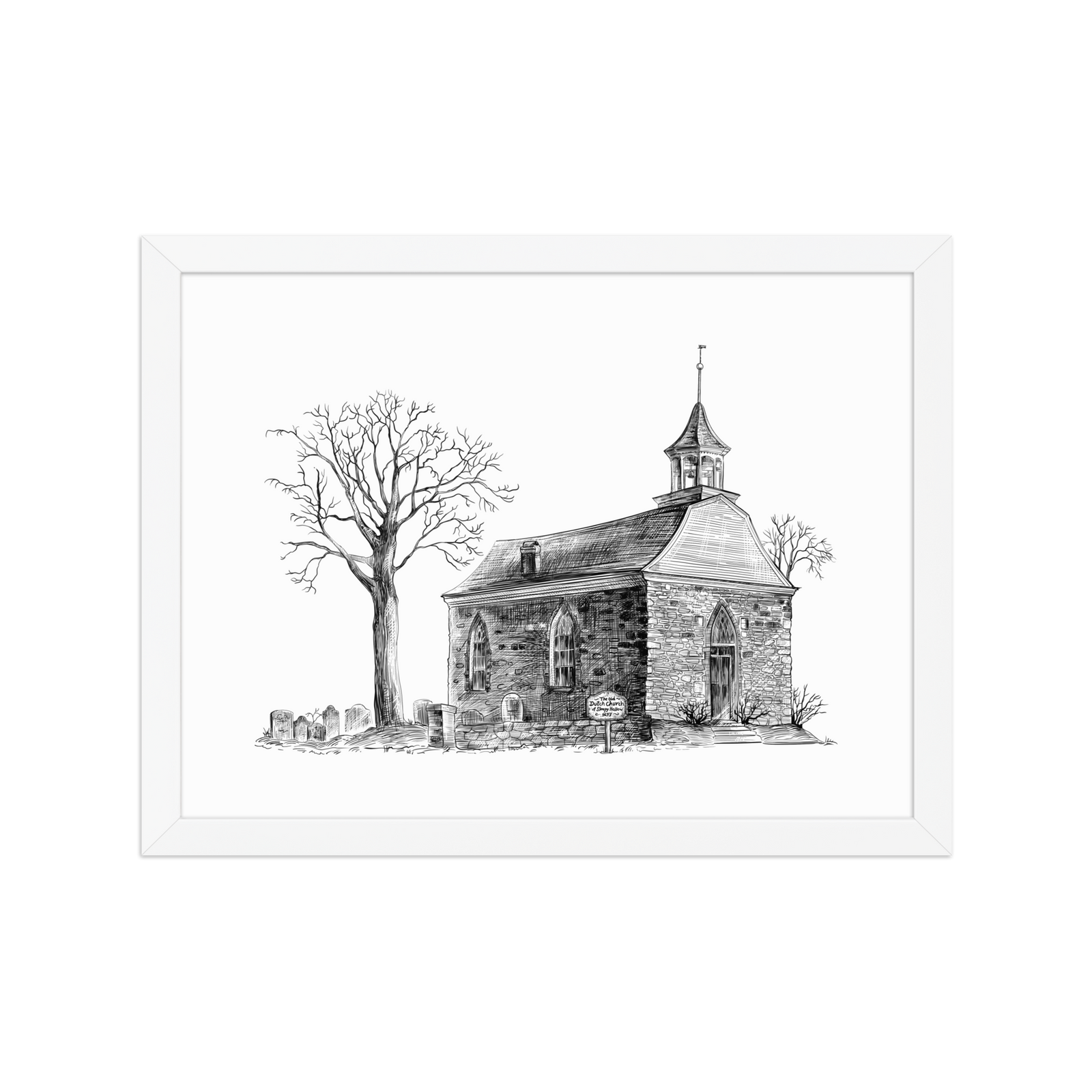 Old Dutch Church Framed Print
